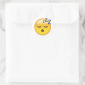 Schlafgefecht Emoji Runder Aufkleber (Tasche)