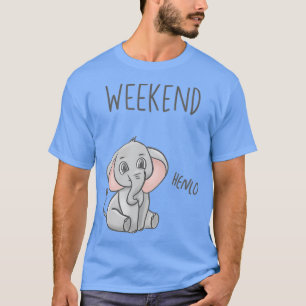 Schlafgeschenk für niedliche Elefanten am Wochenen T-Shirt