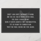 Schlafgesicht im Halbschatten (Rückseite)