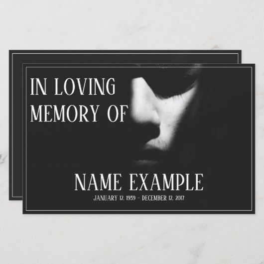 Schlafgesicht im Halbschatten (Vorne/Hinten)