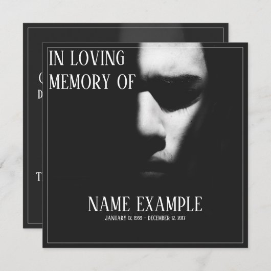 Schlafgesicht im Halbschatten (Vorne/Hinten)