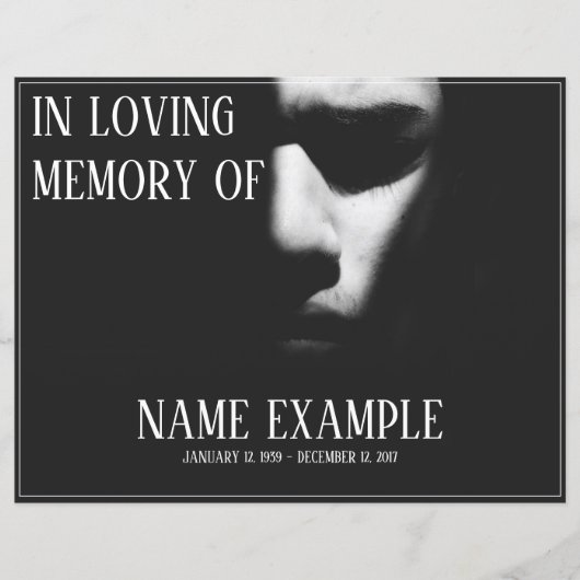 Schlafgesicht im Halbschatten (Vorderseite)