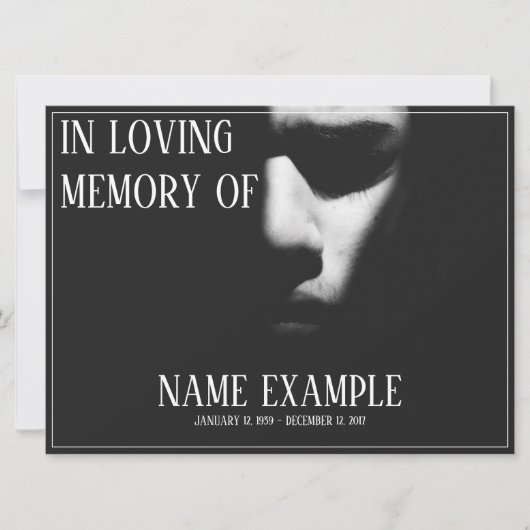 Schlafgesicht im Halbschatten (Vorderseite)