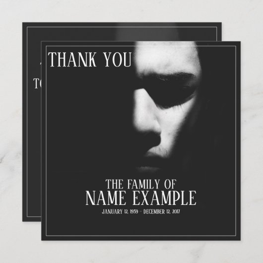 Schlafgesicht im Halbschatten (Vorne/Hinten)