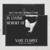 Schlafgesicht im Halbschatten (Vorne/Hinten)