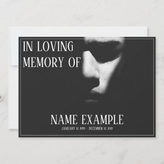 Schlafgesicht im Halbschatten (Vorderseite)