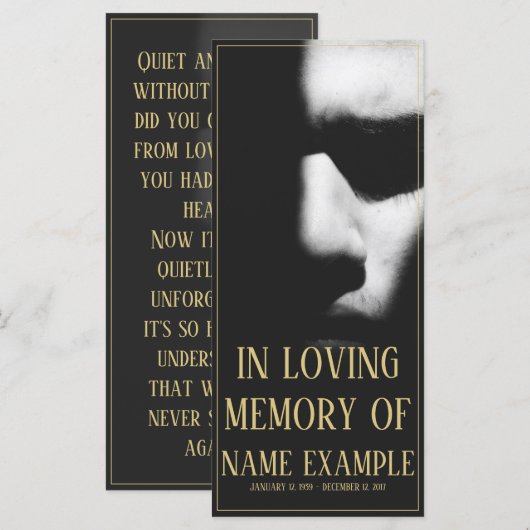 Schlafgesicht im Halbschatten (Vorne/Hinten)