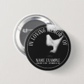 Schlafgesicht im Halbschatten Button (Vorne & Hinten)