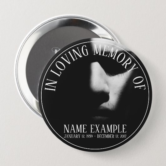 Schlafgesicht im Halbschatten Button (Vorne & Hinten)