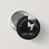 Schlafgesicht im Halbschatten Button (Vorne & Hinten)