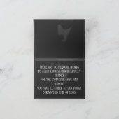 Schlafgesicht im Halbschatten Karte (Innenseite)