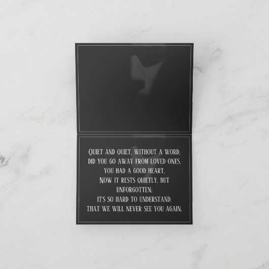 Schlafgesicht im Halbschatten Karte (Innenseite)