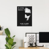 Schlafgesicht im Halbschatten Poster (Heimbüro)