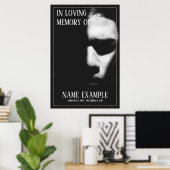 Schlafgesicht im Halbschatten Poster (Heimbüro)