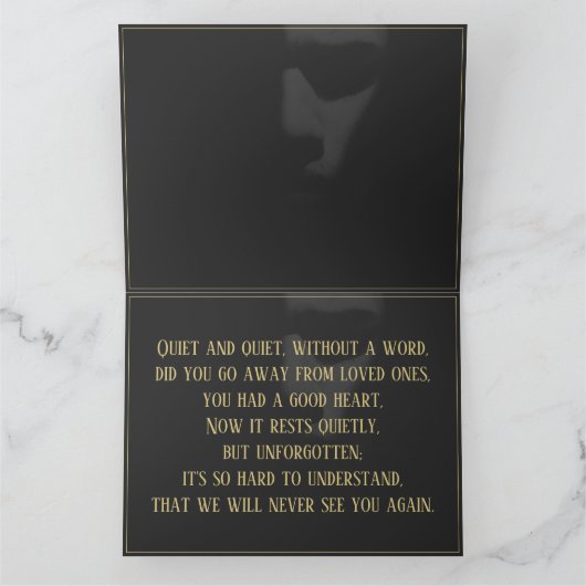 Schlafgesicht in halber Schattenkarte Karte (Innenseite)