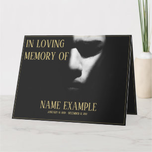 Schlafgesicht in halber Schattenkarte Karte