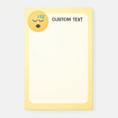Schlafgesicht Post-it Klebezettel (Vorderseite)