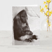 SchlafGorilla-Fotografie Karte (Gelbe Blume)