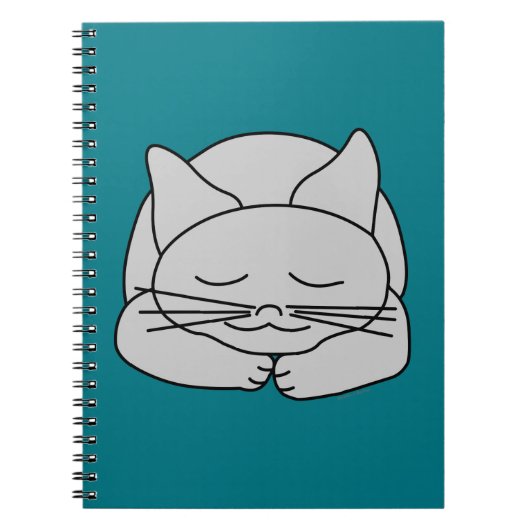 Schlafgraue Katze Notizblock (Vorderseite)