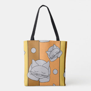 Schlafgraue Katze Tasche