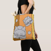 Schlafgraue Katze Tasche (Von Nahem)