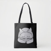 Schlafgraue Katze Tasche (Vorderseite)