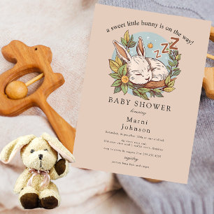 Schlafhasen-Baby-Shower-Einladung Einladung