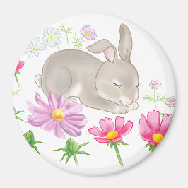 Schlafhaus und Blume Magnet