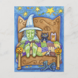 Schlafhexe Postkarte