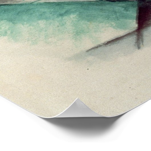 Schlafhirsch Poster (Ecke)