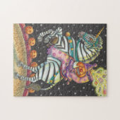 SCHLAFHOLLOW CIRCUS CLOWN, HALLOWEEN ZEBRA PUZZLE (Horizontal)