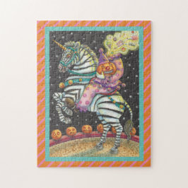 SCHLAFHOLLOW CIRCUS CLOWN, HALLOWEEN ZEBRA PUZZLE