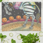 SCHLAFHOLLOW CIRCUS CLOWN, ZEBRA KITCHEN TOWEL GESCHIRRTUCH (Gefaltet)