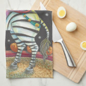 SCHLAFHOLLOW CIRCUS CLOWN, ZEBRA KITCHEN TOWEL GESCHIRRTUCH (Viertel Falte)