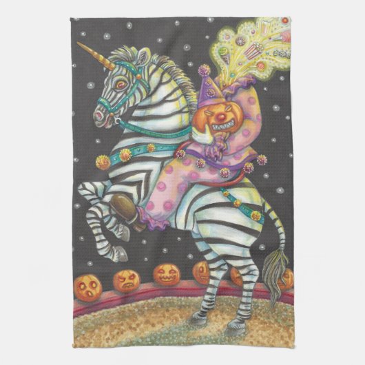 SCHLAFHOLLOW CIRCUS CLOWN, ZEBRA KITCHEN TOWEL GESCHIRRTUCH (Vertikal)