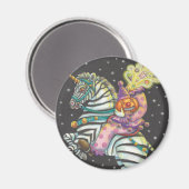 SCHLAFHOLLOW CIRCUS CLOWN, ZEBRA UNICORN MAGNET (Vorderseite/Rückseite)