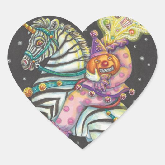 SCHLAFHOLLOW CIRCUS CLOWN, ZEBRA UNICORN STICKERS (Vorderseite)