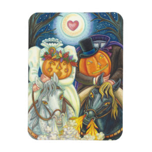 SCHLAFHOLLOW WEDD HALLOWEEN MAGNET RETangle
