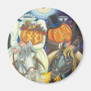 SCHLAFHOLLOW WEDD HALLOWEEN MAGNET RUNDE