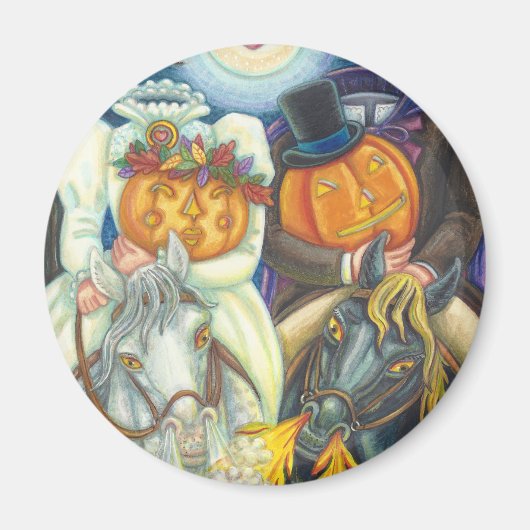 SCHLAFHOLLOW WEDD HALLOWEEN MAGNET RUNDE (Vorne)
