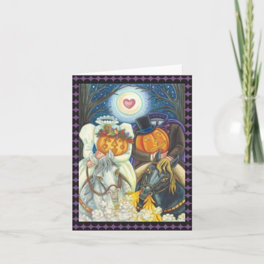SCHLAFHOLLOW WEDD HALLOWEEN NOTE CARD Blank Karte (Vorderseite)