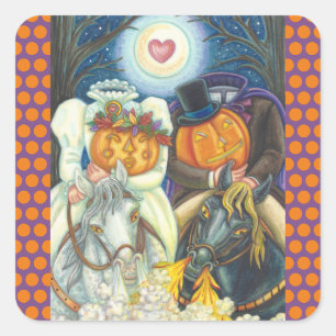 SCHLAFHOLLOW WEDD HALLOWEEN STICKERS SHEET Squ