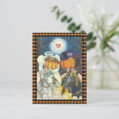 SCHLAFHOLLOW WEDD, HEADLESS HORSEMAN HALLOWEEN POSTKARTE (Stehend Vorderseite)