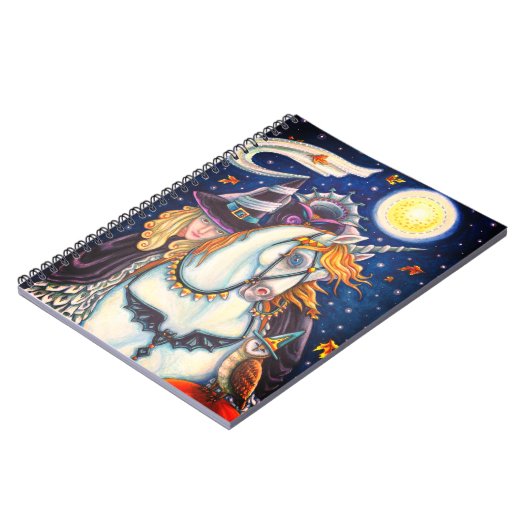 SCHLAFHOLZ, HEADLESS GOTHIC WITCH, UNICORN, OWL NOTIZBLOCK (Linke Seite)