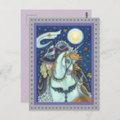 SCHLAFHOLZ, HEADLESS GOTHIC WITCH, UNICORN, OWL POSTKARTE (Vorne/Hinten)