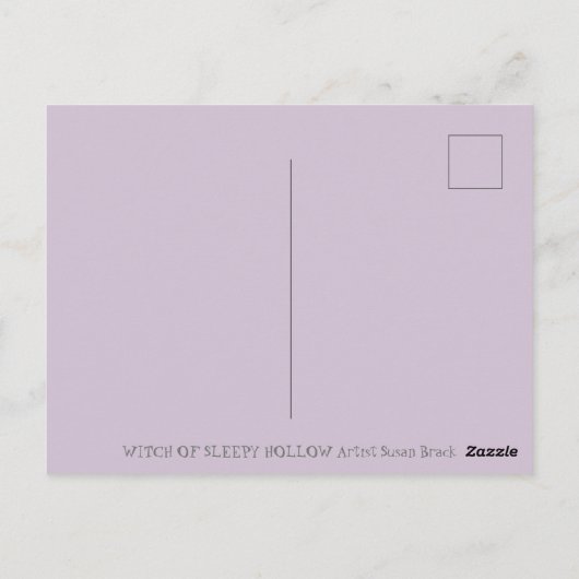 SCHLAFHOLZ, HEADLESS GOTHIC WITCH, UNICORN, OWL POSTKARTE (Rückseite)