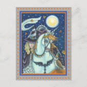 SCHLAFHOLZ, HEADLESS GOTHIC WITCH, UNICORN, OWL POSTKARTE (Vorderseite)