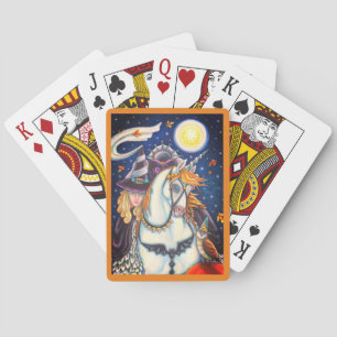 SCHLAFHOLZ, HEADLESS GOTHIC WITCH, UNICORN, OWL SPIELKARTEN