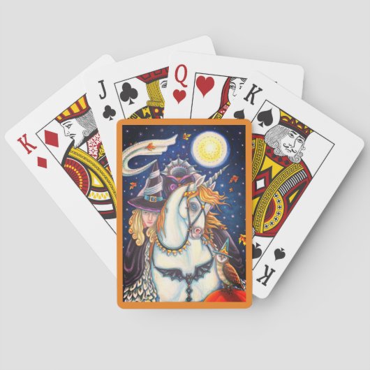 SCHLAFHOLZ, HEADLESS GOTHIC WITCH, UNICORN, OWL SPIELKARTEN (Rückseite)
