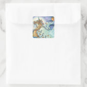 SCHLAFHOLZBRIDE, UNICORN STICKERS SHEET Squ (Tasche)